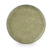 Zelen/kremno bel desertni krožnik iz kamenine o 20 cm Gravel – ONA