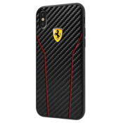 Ovitek Ferrari Racing Carbon za iPhone X (črn)