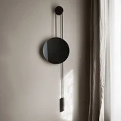 New Works Nova dela ogledalo Rise and Shine, črno, O 45 cm, steklo - Dizajn - temni les, črna barva