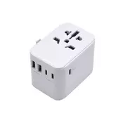 Potovalni polnilec Ewent EW1470, univerzalni, EU/USA/UK/AUS/CN/IT, 2xUSB-A, 3xUSB-C, bel