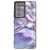 Silikonski črni ovitek za Samsung Galaxy S21 Ultra 5G G998B - Iridescent bubbles