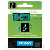 Dymo D1 traka za pisač etiketa 12 mm x 7 m crna/zelena NDY0720590