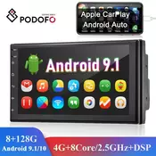 Podofo 8 128G 2 Din Car Radio GPS Android 7” Carplay For Volkswagen Nissan Hyundai Kia Toyota Universal 2din Multimedia Player