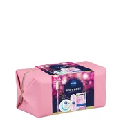 Nivea Ženski kozmeticki set Soft rose, Soft krema 200ml + roll-on 50ml + labello 4,8g