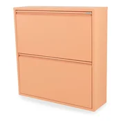 Rožnato-oranžna kovinska preklopna omarica za čevlje 75x77,5x22,5 cm Billy – Spinder Design