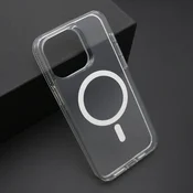 Futrola COLOR FRAME MagSafe za iPhone 15 Pro Max/ srebrna (providna)