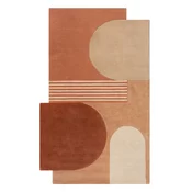 Rucno raden vunen tepih boje terakote 150x240 cm Lozenge Terracotta – Flair Rugs