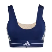 ADIDAS PERFORMANCE Športni nederček Hyperglam ecru/temno modra/bela