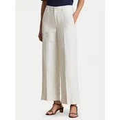 LAUREN RALPH LAUREN Hlače iz tkanine 200P08107001 Bela Wide Leg