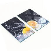 shumee Steklene dekorativne deske za serviranje prigrizkov z limonino vodo 2x30x52 cm
