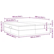 Krevet s madracem i skladištem Crna 180 x 200 cm Poliester