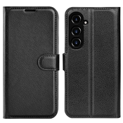 Etui Litchi za Samsung Galaxy S23 FE - črn