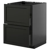 METOD / KNIVSHULT Pod.el.za gr.plocu/ug.asp.s fiokom, Crnosiva/Lerhyttan crno bajcovano, 60x60 cm