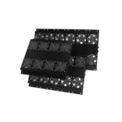 MIRSAN Ventilator panel sa 8 ventilatora i termostatom analognim Mirsan MR.FAN8AT.01 crni