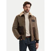 Aeronautica Militare Usnjena jakna 262PN0165U100876 Rjava Regular Fit