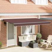 Skrovita tenda Smeda 400 x 200 cm tkanina