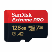 Memorijska kartica SanDisk Extreme Pro microSDXC, A1, V30, U3 128GB, SDSQXCD-128G-GN6MA SDSQXCD-128G-GN6MA