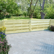 Vrtna vrata 2 kom od impregnirane borovine 150 x 75 cm zelena