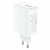 Wall charger Acefast A29 PD50W GAN, 2x USB-C, 50W (white)