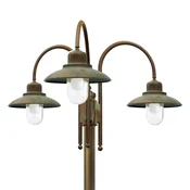 Moretti Luce Kandelabri Casale 270cm 3-plamenski - Antični - starinska medenina, prozorno - Kovina