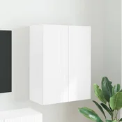 vidaXL TV stenska omara Bela 59,5 x 31 x 80 cm Konstruiran les