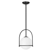 Quintiesse QN-SOMERSET-P-O-BK - Visilica na šipci SOMERSET 1xE27/60W/230V crna