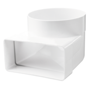 VENTS prehodni kos, okroglo - ploščato z nastavkom 200x90 mm 923