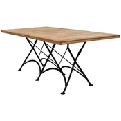 Casa Padrino Art Nouveau garden dining table brown/black 180 x 80 x H. 76 cm - Folding garden table - Baroque & Art Nouveau gastronomy & garden furniture