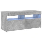 TV ormaric s LED svjetlima siva boja betona 90x35x40 cm