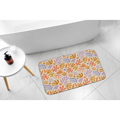 tulup.si Preproga za kopalnico Abstrakcija rastlin 75x45 cm Bela