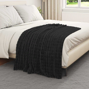 Pokrivaci za bacanje 6 pcs Crna 150 x 130 cm Runo