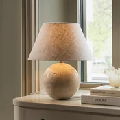 Globen Lighting namizna svetilka Castello, bež/bež, višina 38 cm - Dnevna soba/jedilnica - Dizajn - Tkanine/tekstil