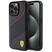 Ferrari FEHCP15XPWAK iPhone 15 Pro Max 6.7 black hardcase Perforated Waves Metal Logo (FEHCP15XPWAK)