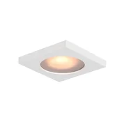 Vgradna stropna svetilka, kvadratna, bela, peskana, za kopalnico in kuhinjo, IP44, 1xGU10, 10W, ANTAR Italux