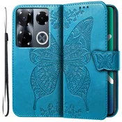 GS Ovitek za Infinix Note 40 Pro Plus, metulj, moder