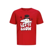 Jack & Jones Junior Majica JJXMAS FUN oranžna/rdeča/črna/bela