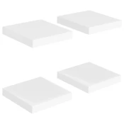 Plutajuce zidne police 4 kom bijele 23 x 23,5 x 3,8 cm MDF