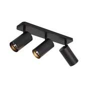 Sodobna stropna svetilka črna 3-lučna GU10 70mm - Jeana Luxe