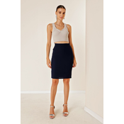 By Saygi Lined Imported Crepe Cube Skirt