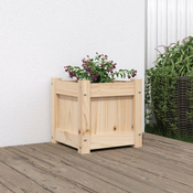 Greatstore Vrtno cvetlično korito 31x31x31 cm trdna borovina