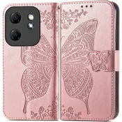 GS Ovitek za Infinix Hot 50i 4G, metulj, roza zlata