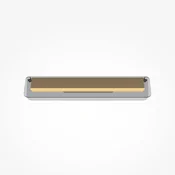 Maytoni LED stenska svetilka FLAT, siva/medenina, širina 43 cm, steklo/kovina - Dnevna soba/jedilnica - Sodobni - medenina, siva barva
