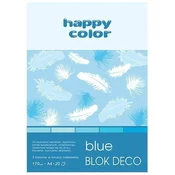shumee A4 Deco modri blok 20 listov 5 barv Vesele barve 170 g/m2