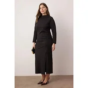 Trendyol Curve Ženska haljina Tbbaw26Ah00055, Crna