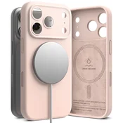 Ovitek Ringke Silicone Magnetic za iPhone 18 Pro Max - pink sand