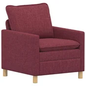 Vidaxl Kavč Vinorodna rdeča 76 x 81 x 87,5 cm Blago
