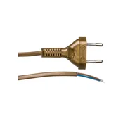 shumee Priključni kabel brez stikala 190 cm zlat SP-190/2X0.5/-ZLO YNS10000441