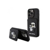Apple Karl Lagerfeld and Choupette Maska za iPhone 15 Pro Max, Sa pregradom, Crna