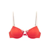 Copenhagen Studios Bikini zgornji del temno oranžna/bela