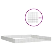 Vidaxl Ograda za živali na prostem z 48 paneli 54x60 cm železo